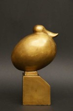 Bronzefigur ' Ente' by RUCHOS, Limited Gold Edition, Signiert