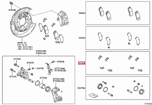 Genuine LandCruiser 105 80 79 Series HZJ FZJ HDJ FJ VDJ Rear Brake Disc Clip Set - Picture 18 of 20