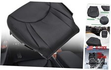 NLQR Front Driver Side Bottom Replacement Seat Cover Perforated Black