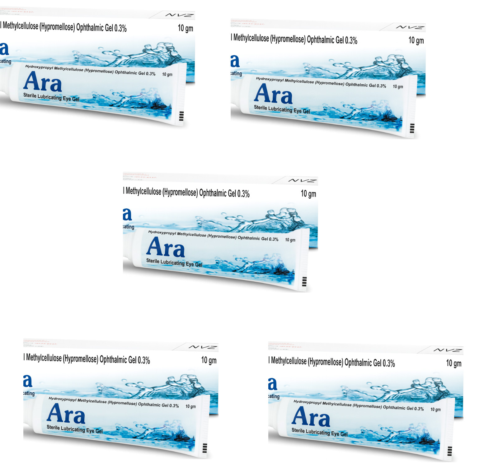 5 Tubes Ara Gel 10g &ndash; Moisturizing Eye Gel for Dry Eye Relief 💦 04 / 2027 EX