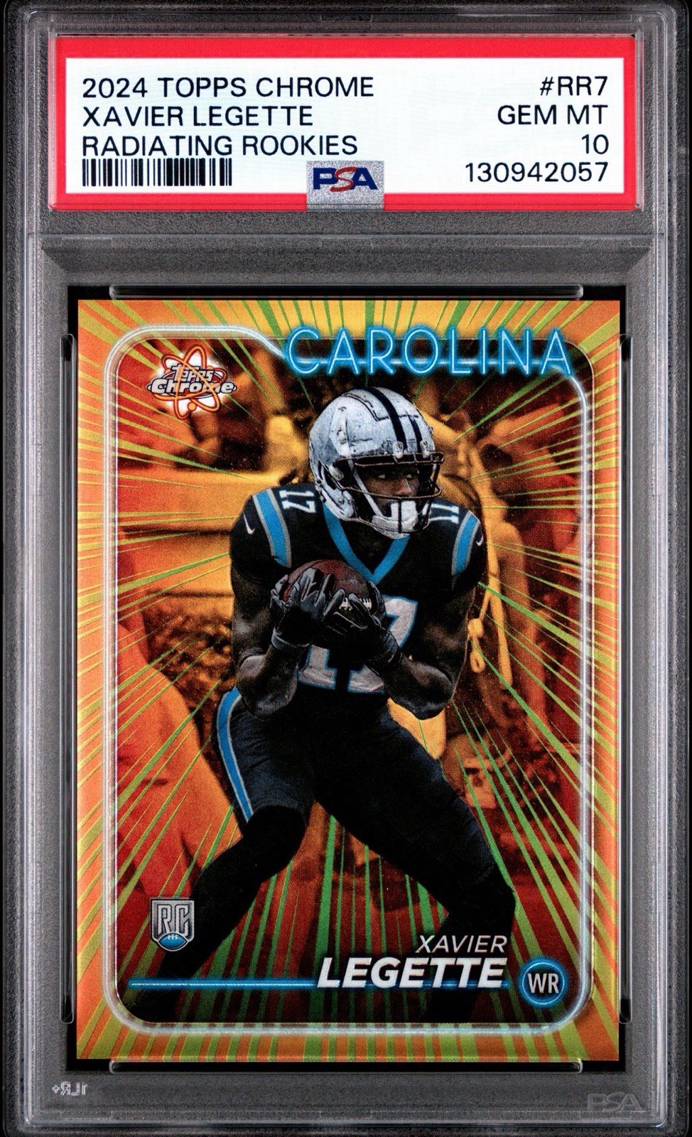 Xavier Legette Topps Chrome Radiating Rookies #RR7 Base