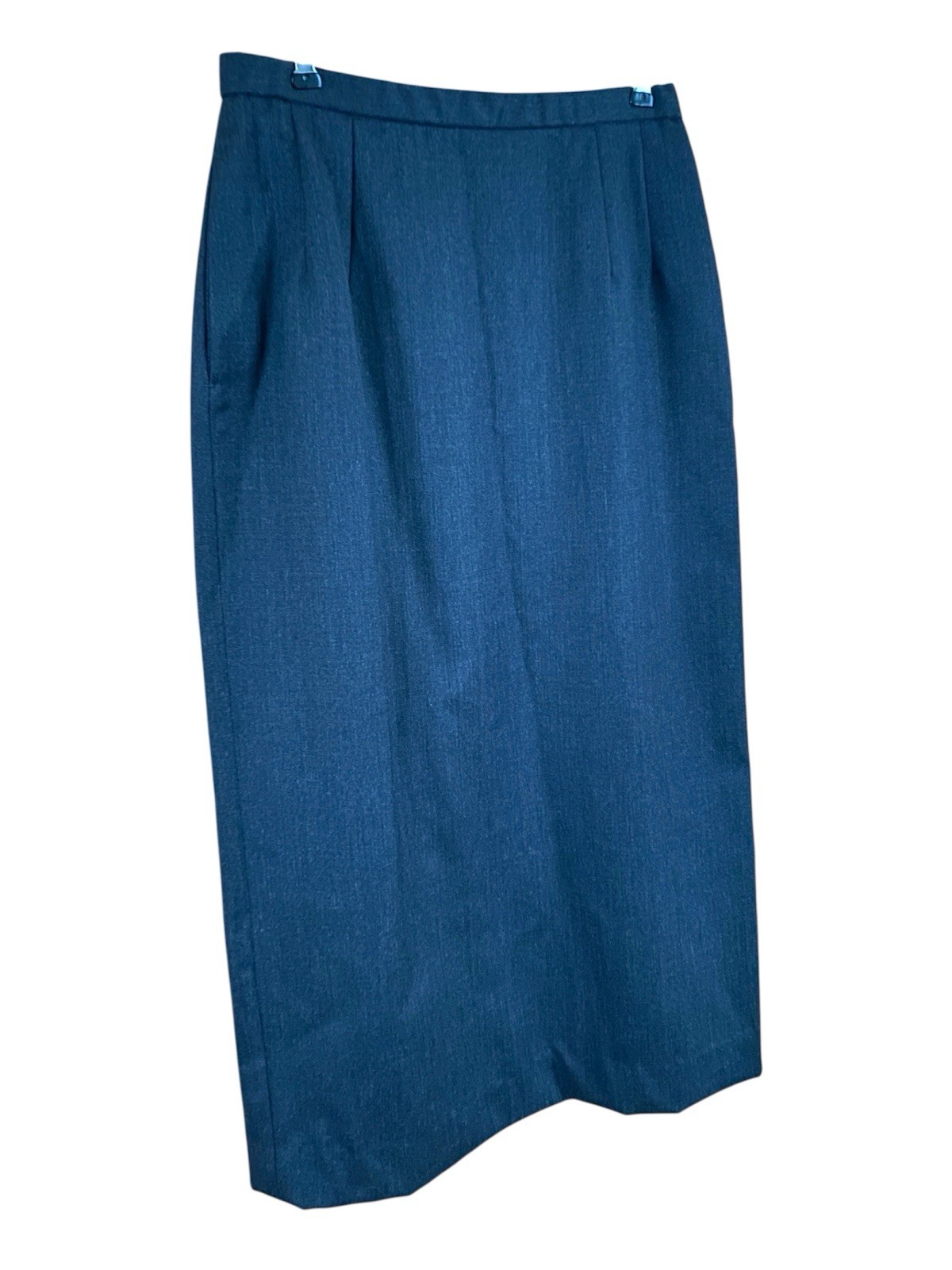 Vintage Pendleton Solid Gray Wool  Midi Pencil Sk… - image 1