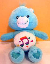 Heartsong Bear Care Bear 2005 Music Note Heart Badge Rare Plushie Free Shipping