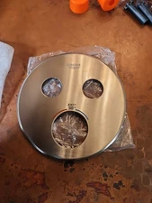 Grohe Cover Plate Only  Function Thermostatic Valve Trim 29137 Brushed Nickel