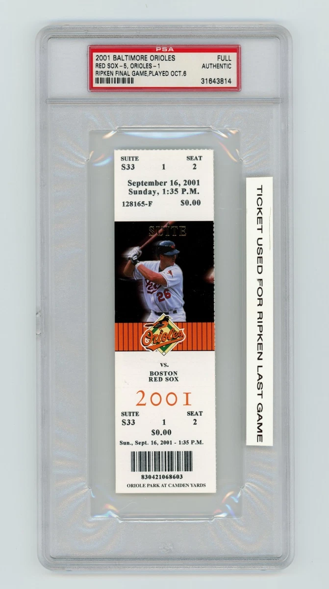 Baltimore Orioles Baseball Cal Ripken, Jr. Vintage Sports Ticket