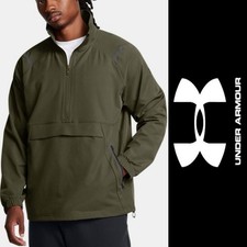 UNDER ARMOUR Unstoppable Anorak Jacket - Marine OD Green Size Medium