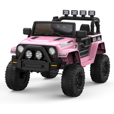 12V 4.5AH Kids Electric Car, 2-Seater Ride on Truck with Remote Control Pink