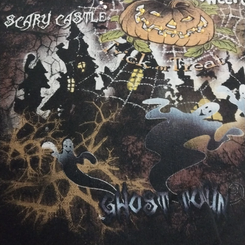 Camiseta vintage de Halloween de cactus para mujer grande gráfica Ghost Town doble cara Foto 4 de 4