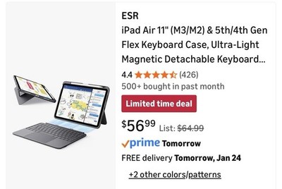 Esr Detachable Keyboard Case For iPad 11 (4th & 5 th Gen)