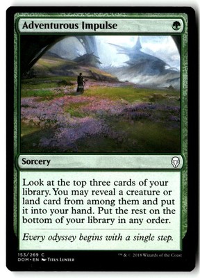 Adventurous Impulse 153 Common Dominaria Magic: The Gathering Near Mint
