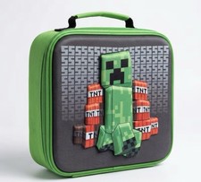 Minecraft 3D Rectangular Insulated Lunch Box Bag for Boys and Girls,Perfect Size