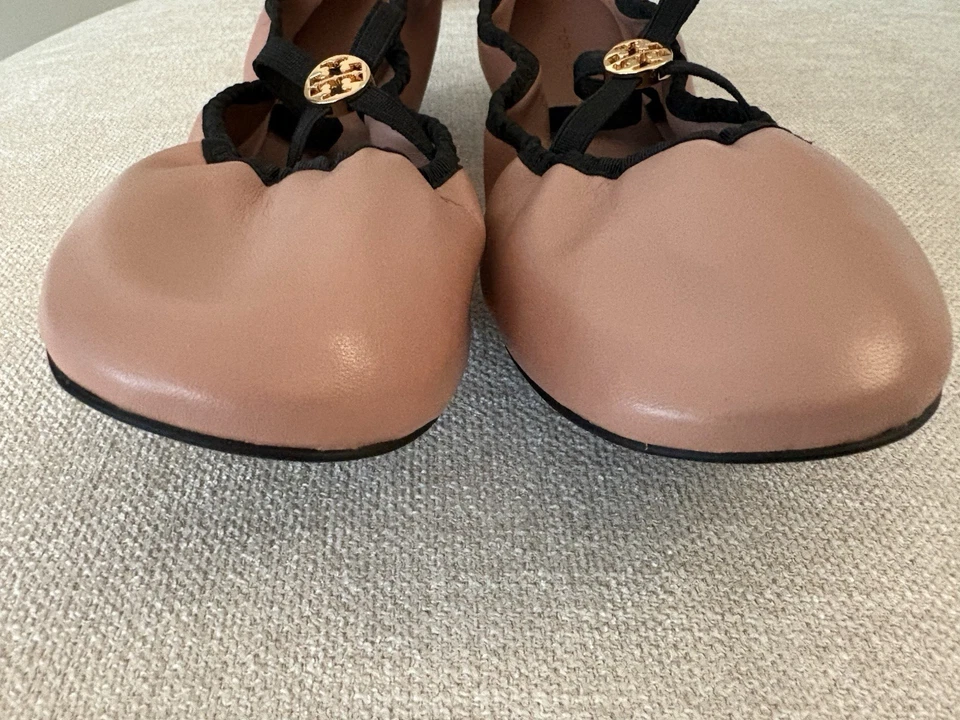 Туфли дорожные Minnie Tory Burch балетки Mary Jane мягкая резинка плюмаж - Изображение 2 из 4