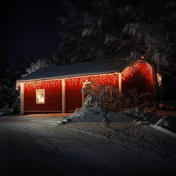 12M Led Lichterkette Lichtvorhang Eisregen Lichtnetz Warmweiß Weihnacht 360 Leds-image