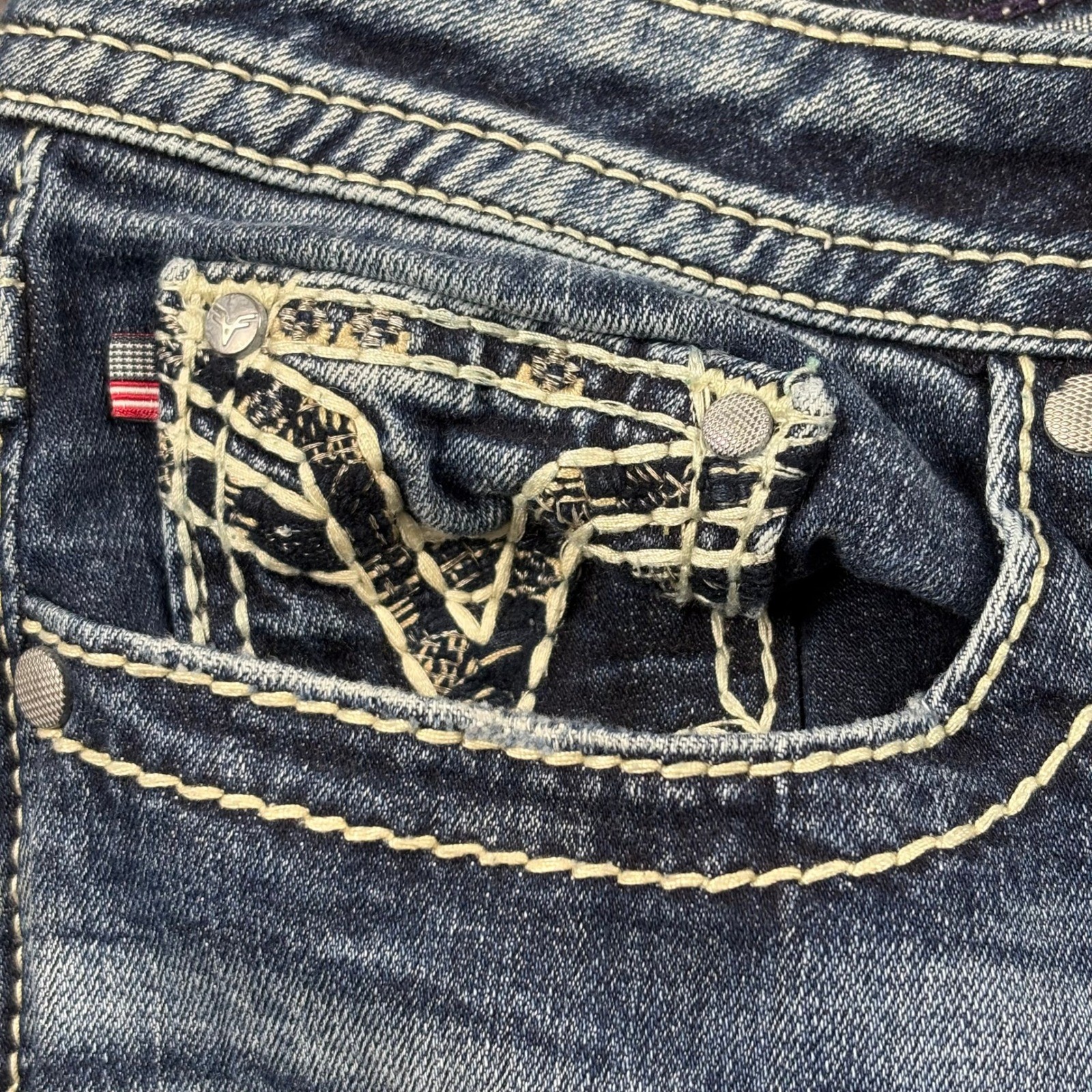 VIGOSS Heritage Fit Bootcut Jeans Heavy Stitch Women S12 L30 (inseam 28") Chic