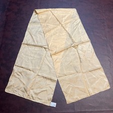 Solid Camel Light Brown Tan 100 Silk Oblong Scarf 52  x 11  