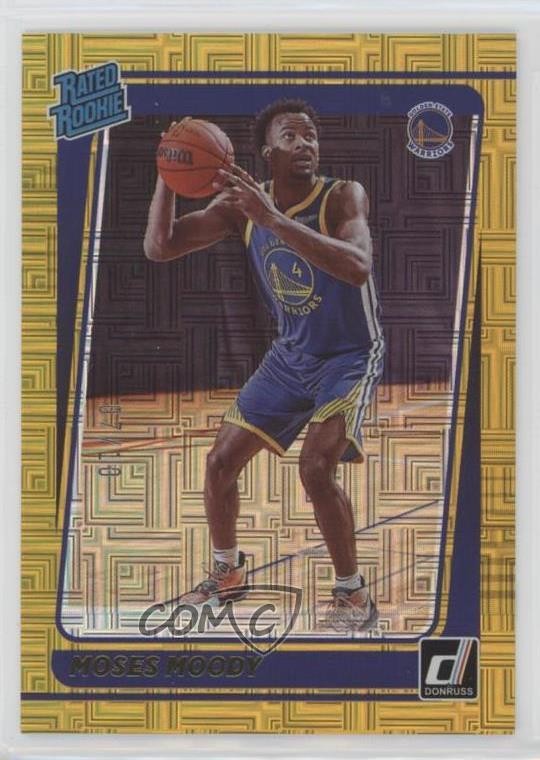 2021-22 Panini Donruss Rated Choice Gold 7/10 Moses Moody #234 Rookie RC 0c3