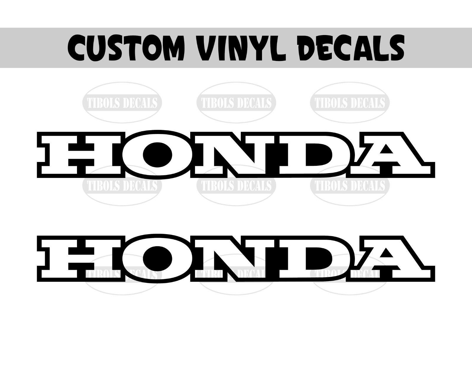 2x HONDA Decals, HONDA Sticker (1 set) Helmet Boat Motorcycle PWC