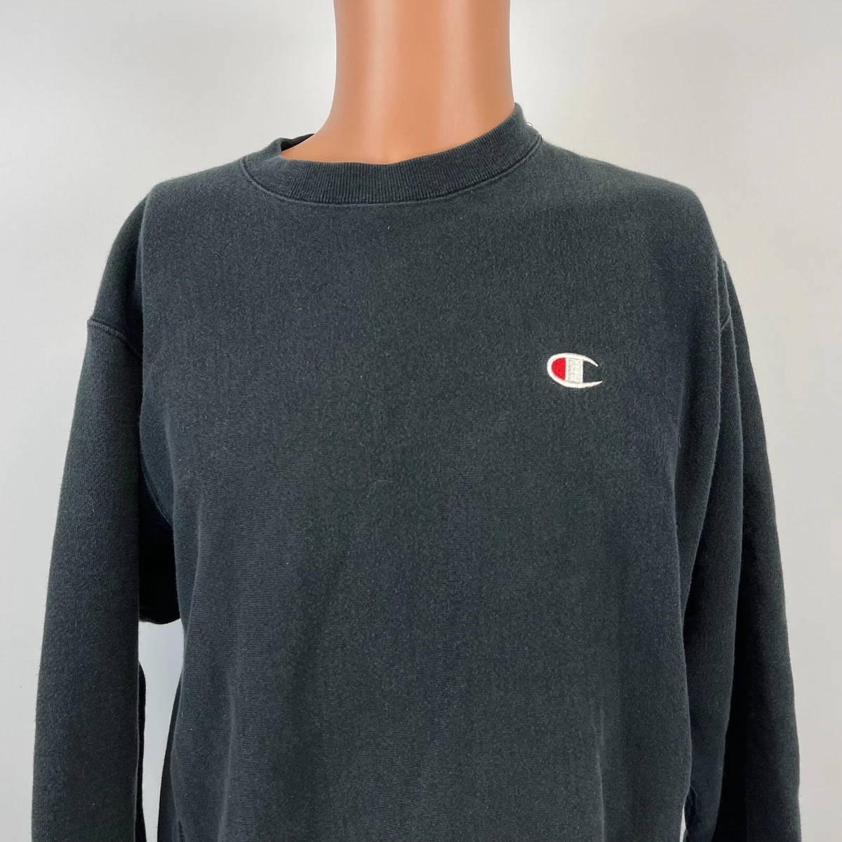 CHAMPION: crewneck sweatshirt with logo - Black 1