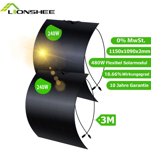 480W Flexibles Solarpanel | 2* 240W Solarmodule für Balkonkraftwerk Wohnmobil 0% - Bild 6 von 17