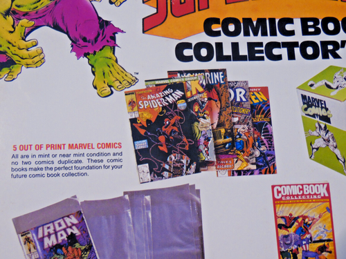 MARVEL Comicbuch Sammler-Kit 1990 in Box, 5 vergriffene COMICS, Taschen versiegelt - Bild 7 von 21