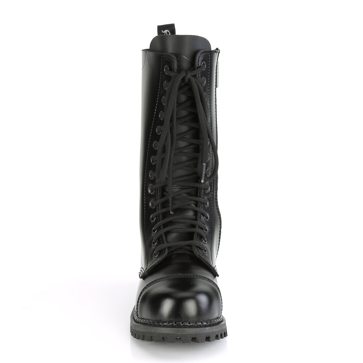 Demonia Riot 30 Eye Lace Up Combat Goth Biker Boots Size 10 DEMONIA Riot 12 Goth Combat Biker Steel Toe Ankle Boots  main image 2