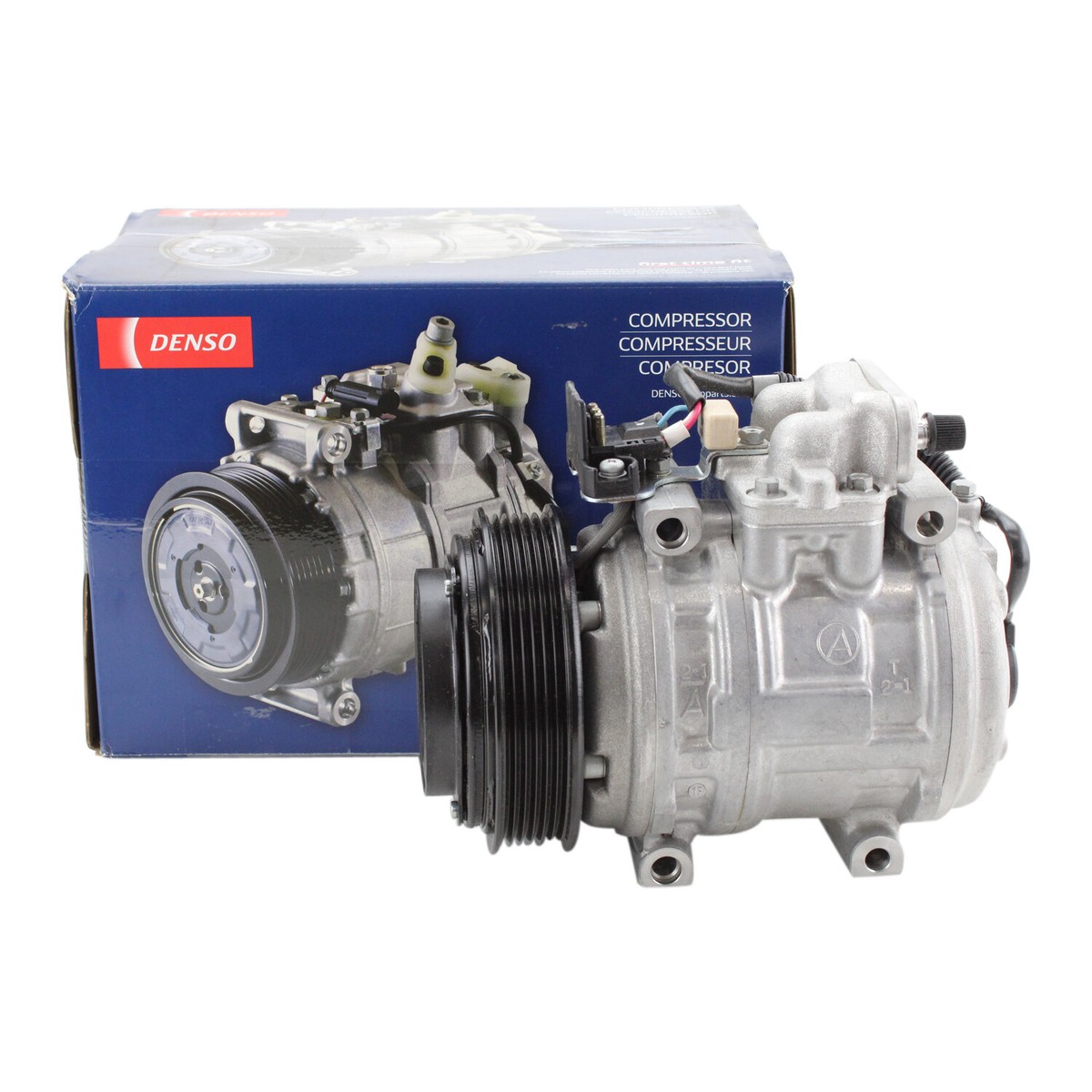 For Mercedes W124 W201 190E 300TD Denso A/C Compressor w/ Clutch