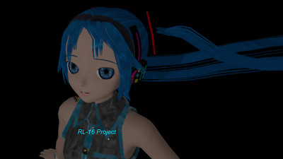 Anime im rl project blender 3d long hair hatsune miku Playmat Gaming Mat