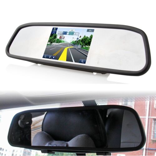5'' LCD Screen Car Rear View Mirror Monitor Clip For Reversing Camera/DVD Backup - Picture 15 of 24