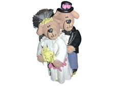 Wedding Bear Bride  Groom Figurine.
