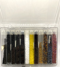 11/0 Black Opaque Mix of seed beads colors appx 280 grams