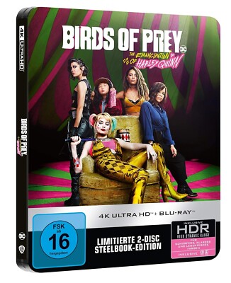 4K/UHD ''Birds Of Prey The Emancipation Of Harley Quinn'' STEELBOOK **Neu & OVP**
