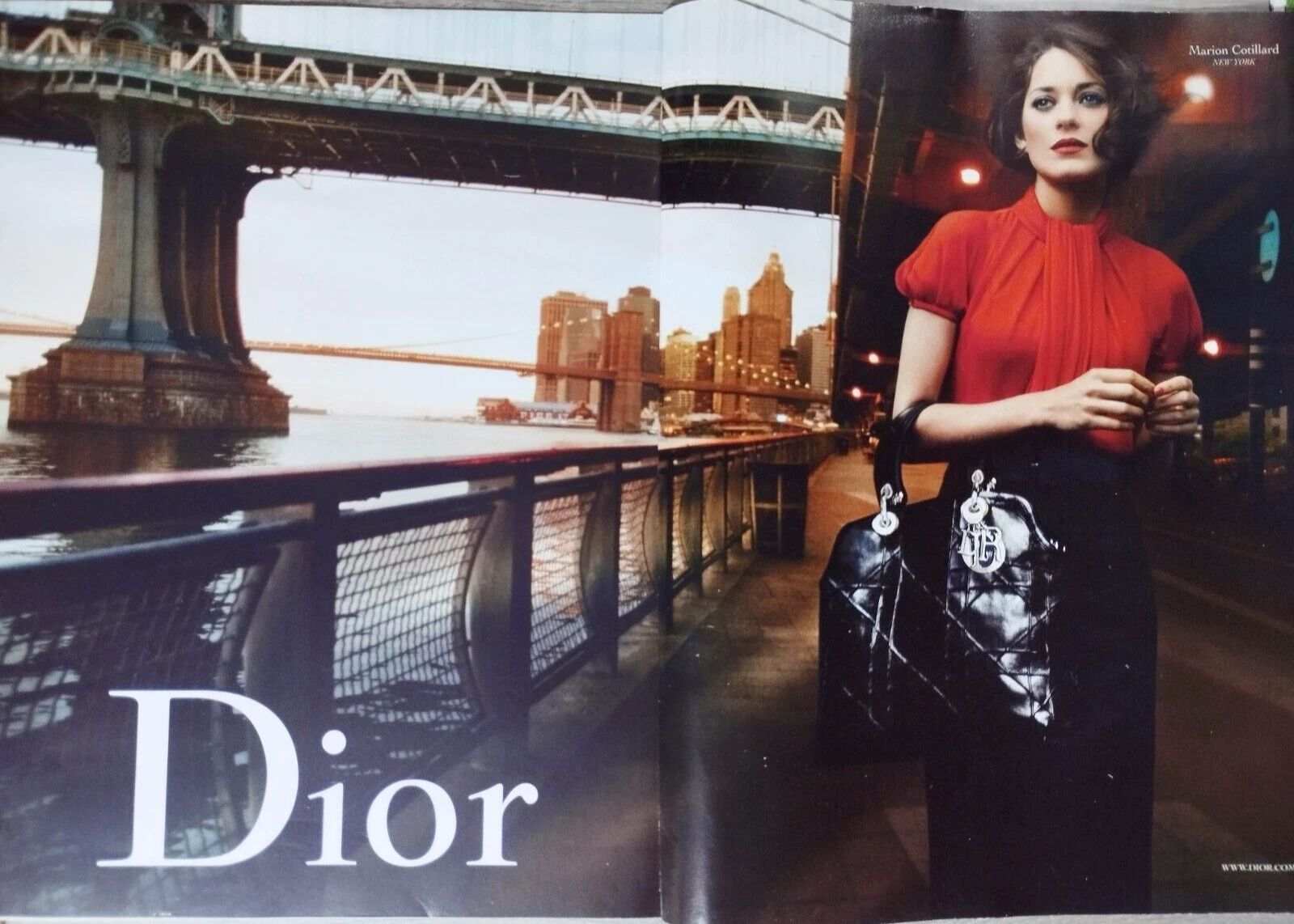 Dior SAC Femme Créateur Mode Sac à Main Sac à Main Imprimé Publicité /NOIR