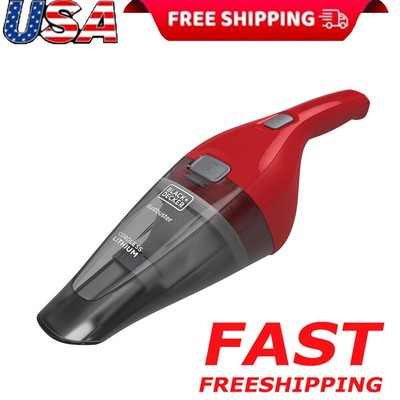 Quick Clean Cordless Hand Vacuum Lightweight Portable for Car & Pet Hair Red Hot