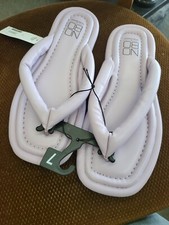 NWT No Boundaries Women's Size 7 Purple Puffy Thong Flip Flops Flat Sandals