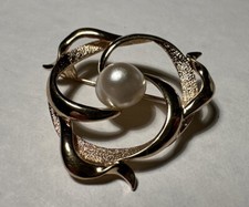 Broche ancienne Vintage - plaque or