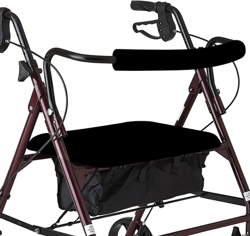 Andador Unisex Asiento y Respaldo Andador Rodillo Cubiertas Universal Suave Andador - Imagen 10 de 12