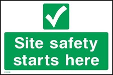 Site safety starts here Sign or Sticker - All Material & Size options  (CSS13B)