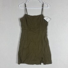 Forever 21 NEW Womens Summer Dress Size Small Cute Body Contour Straps Green NWT