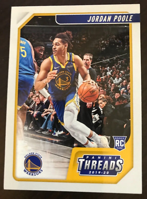 2019-20 Panini Threads Jordan Poole Rookie RC #89 Warriors Wizards