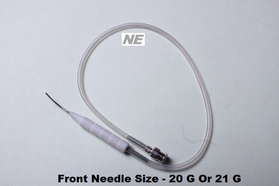 SS Curved Shaft Aspiration Cannula Simco Cortex Extractor 0.3 mm Side Port Ophth