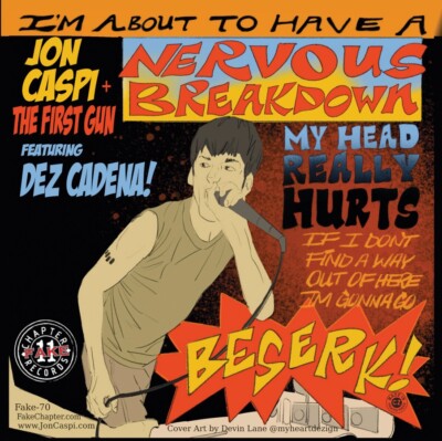 Black Flag ''Nervous Breakdown'' Seven Inch Single featuring Dez Cadena Jon Caspi
