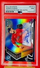 JARREN DURAN ROOKIE AUTO 2022 Bowman Bowman Scouts Top 100 Gold Refractor /50 