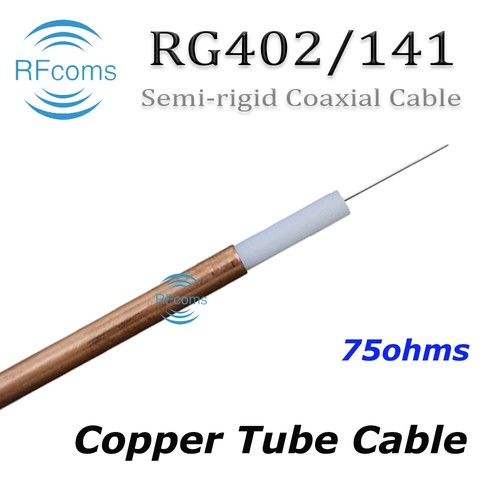 Semi rigid RG402 25 35 50 75 Ohm 100 ohm bare copper 141 RF Coaxial Cable 1M - Picture 10 of 16