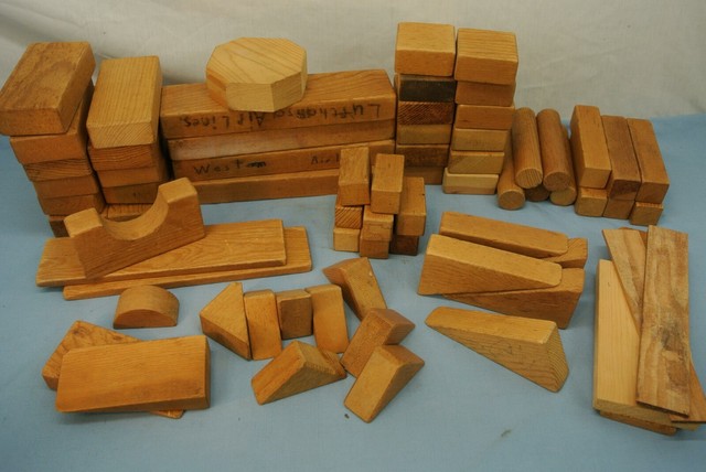 playskool wooden blocks vintage