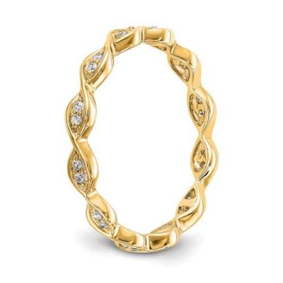14k Gelb Vintage Gold Marquise Motiv Diamant Ewigkeit Ring Größe 5 Geschenk
