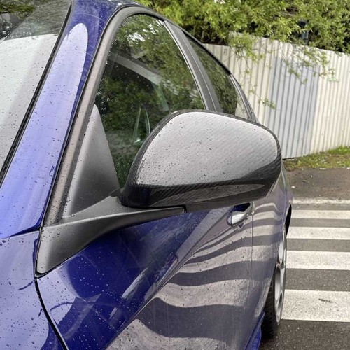Real Carbon Fiber Stick-on Side Mirror Caps for Alfa Romeo Giulietta 2012-2021 - Picture 4 of 6