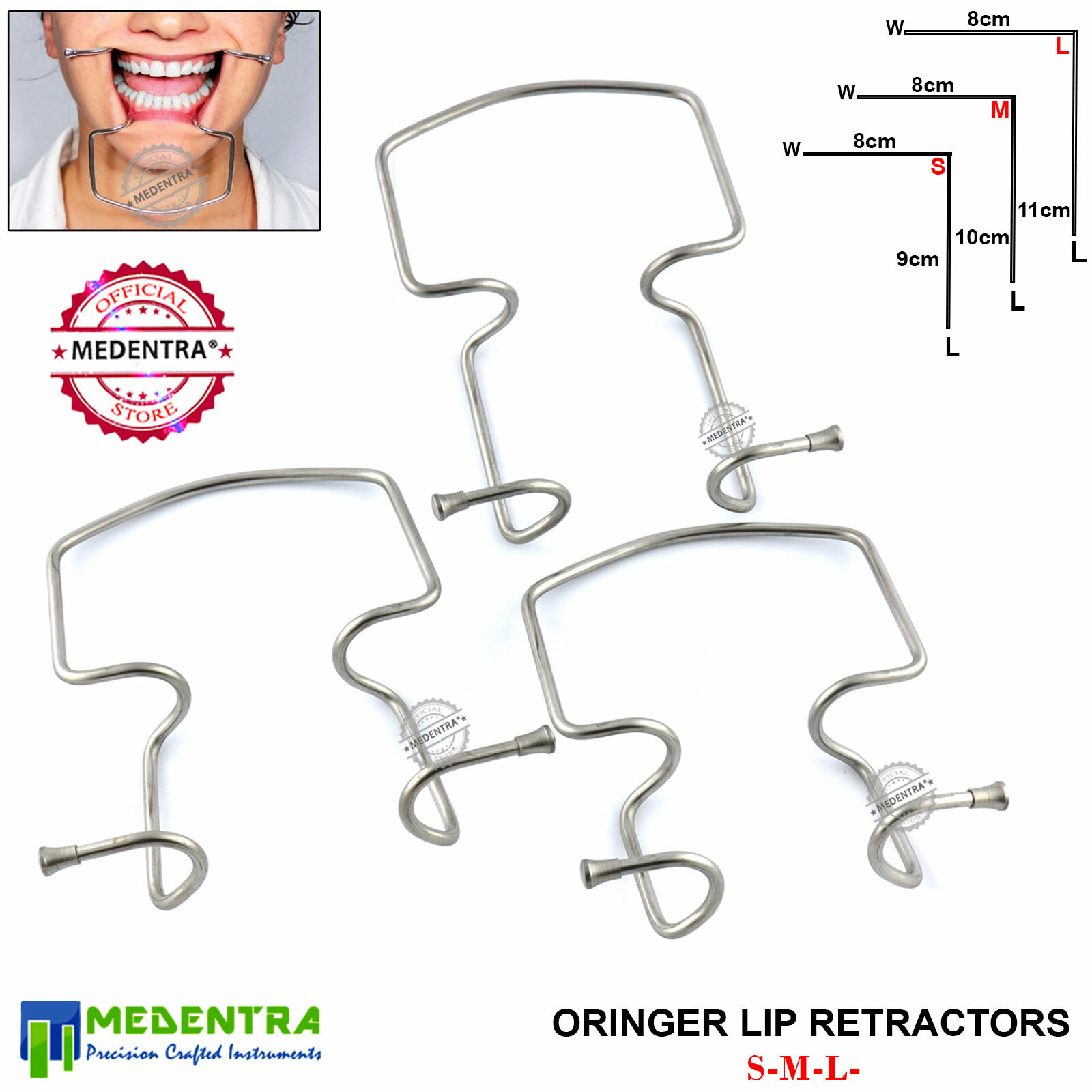 Dental Lip and Cheek Retractors Mouth Opener Stainless Metal Wire Surgical Range eBay