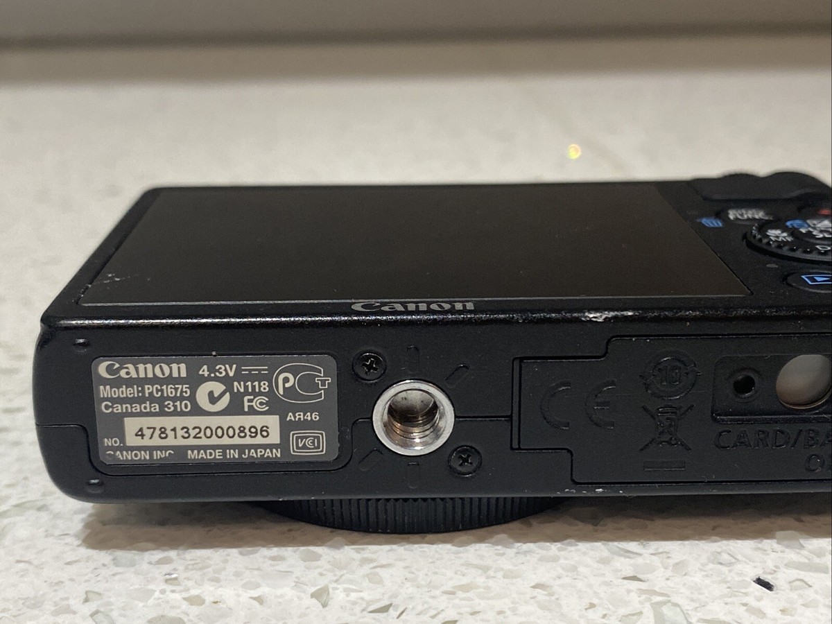 Canon PowerShot S100 Digital Camera 12.1MP PC1675 Black (made In