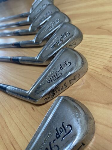 1965 VTG 7 Club Golf Spalding Top Flite Professional Iron Set RH OG Leather Grip - Picture 3 of 17