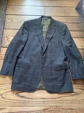 Canali 1934 Mens Blazer Sport Coat Two Button Casual Check Wool 56/44R Neiman